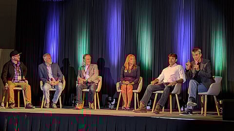 Clyde Nichols, Rod Giltaca, Charles Hoffe, Lara Logan, Matt Alexander, and Bruce Pardy had a panel discussion Sept 21 at the Reclaiming Canada Conference 