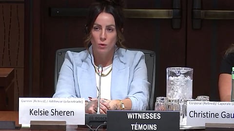 Veteran Kelsi Sheren in comittee