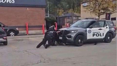 Toronto Police are facing scrutiny after a suspect was run over by a police cruiser during an arrest on Saturday. 