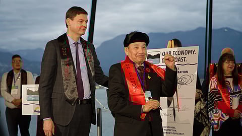 Premier David Eby and Grand Chief Stewart Phillip