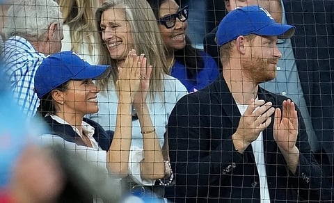 Harry and Megan at the World Series