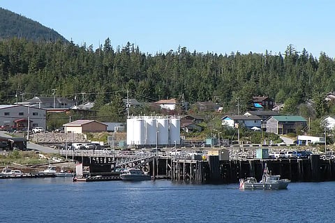 Bella Bella on BC’s remote Central Coast is dominated by large fuel tanks that allow Heiltsuk reserve residents to keep the lights on. Remote off-grid communities up the BC coast to Alaska depend on fuel barge shipments.