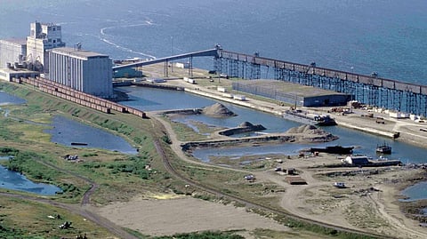Grain elevators at the Port of Churchill