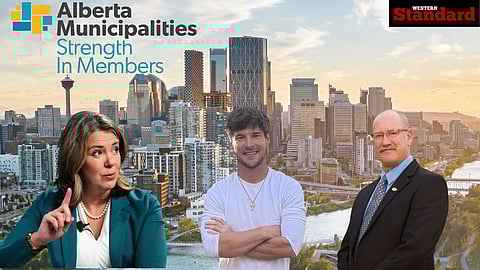 Premier Danielle Smith, Sylvan Lake Councillor Taylor Johannesson, and Airdrie Deputy Mayor Ron Chapman were all in attendance at the 2025 Alberta Municipalities Convention and Trade Show in Calgary on Nov. 13.