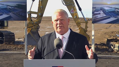 Doug Ford, the premier of Ontario in St. Thomas