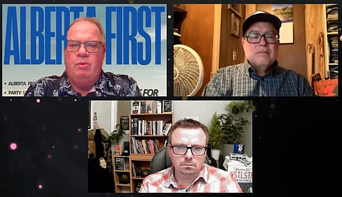 A screenshot from the Rob Smith and Darell Komick debate. 