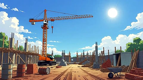Cartoon of nothing being built