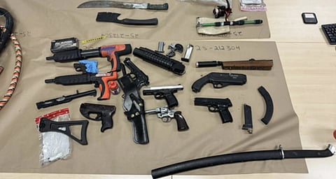 Items recovered from the rooming house