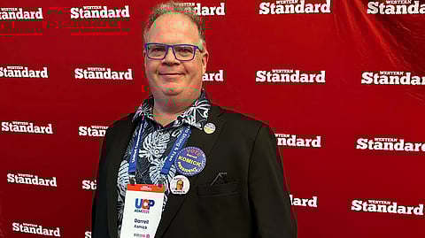 UCP presidential candidate Darrell Komick at the UCP AGM in Edmonton on Nov. 28. 