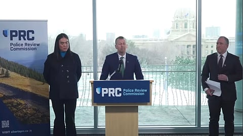 A screenshot from the PRC announcement news conference. 