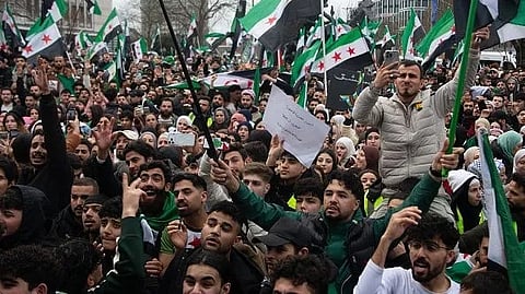 A Christmas market in Berlin was disrupted by several thousand Syrians celebrating the first anniversary of the fall of the former president of Syria, Bashar al-Assad’s government.