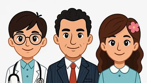 Doctor, lawyer, and teacher