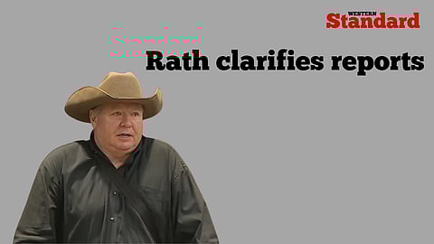 Jeff Rath placed under text that reads, "Rath clarifies reports."