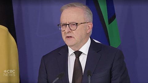 Australian Prime Minister Anthony Albanese addressing the Bondi Beach shooting.