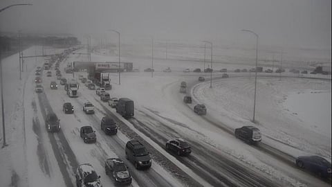 Road conditions worsen across central and southern Alberta as a 80-plusd vehicle pileup has cause the Q2 to be shutdown. 