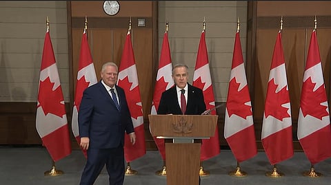 Doug Ford (Left) and Mark Carney