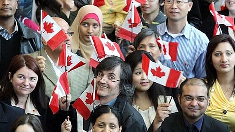 Newly arrived immigrants to Canada. 