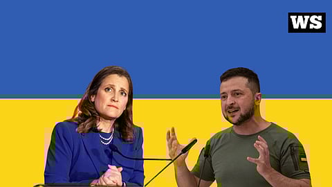 Christya Freeland and Volodomyr Zelenskyy