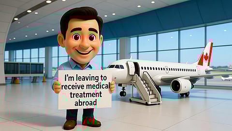 Man leaving to recieve medical treatment