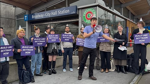 Students and transit advocates in Vancouver