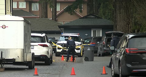 Crime scene in Surrey