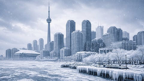 AI Image of Toronto frozen