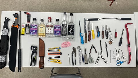 Weapons seized from Royal University Hospital