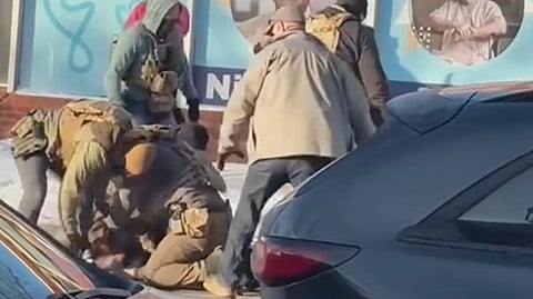 ICE agents tackle man before shooting him