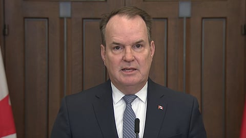 Steven Mackinnon speaking in Parliament Hill on 
Monday