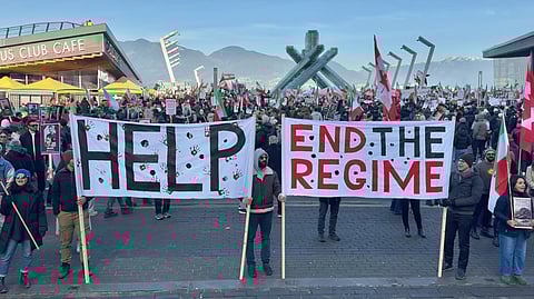Anti-Islamic Republic regime protestors in Vancouver
