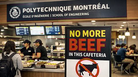No beef (sold) in this cafeteria