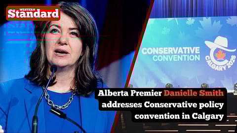 Alberta Premier Danielle Smith addresses Conservative policy convention in Calgary