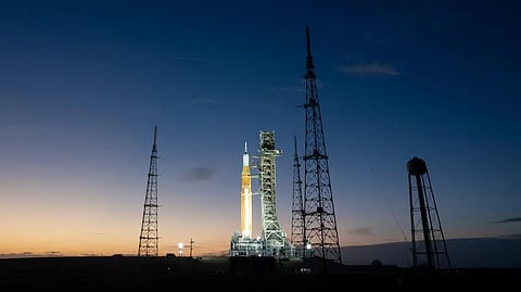 A liquid hydrogen leak found during a “wet dress rehearsal” has caused NASA to delay the launch of the Artemis II mission.