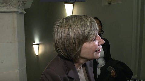 Federal Liberal cabinet minister Eleanor Olszewski speaking to reporters in Ottawa