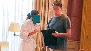 Photo of from the Epstein files showing Lord Mandelson with an unknown woman