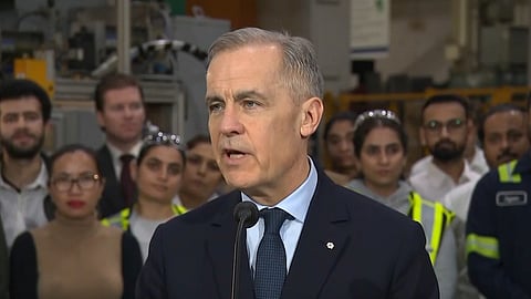 Carney speaking in Vaughn