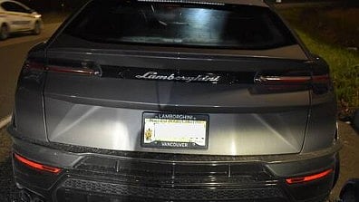 Surrey man loses Lamborghini after driving 197 km/h on Delta bridge

