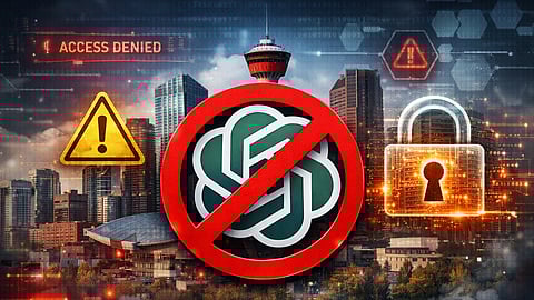 The City of Calgary has blocked the popular artificial intelligence (AI) platform ChatGPT from all municipal networks and devices, citing unresolved privacy and security concerns.