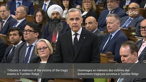 Mark Carney speaks in the House of Commons about the Tumbler Ridge Shooting