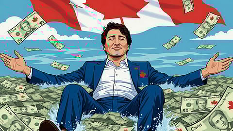 Trudeau, swimming in money