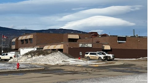 A photo outside of Tumbler Ridge Secondary School. 