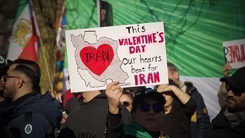 Free Iran demonstrator in Vancouver