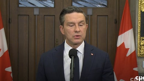 Poilievre speaking in Ottawa