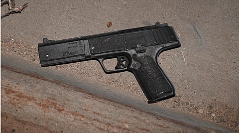 Weapon held by the gunman