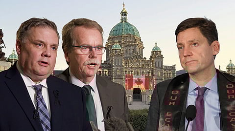 Peter Milobar, Rob Botterell, and David Eby