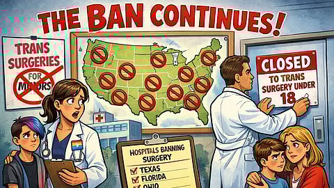 US hospitals banning transgender treatment for minors