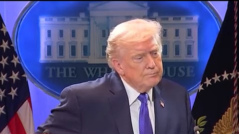 Trump speaking in Washington