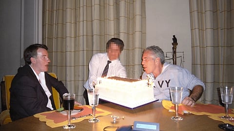 Lord Mandelson (left) and Jeffrey Epstein