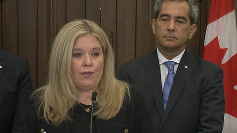 Michelle Rempel-Garner (Left) and Pierre Paul-Hus