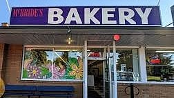 A photo outside of McBride's Bakery in Medicine Hat